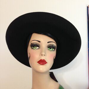 Woman's Black Hat  by  Eric Javits  /  Lily  J -  Inauguration Hat Designer,